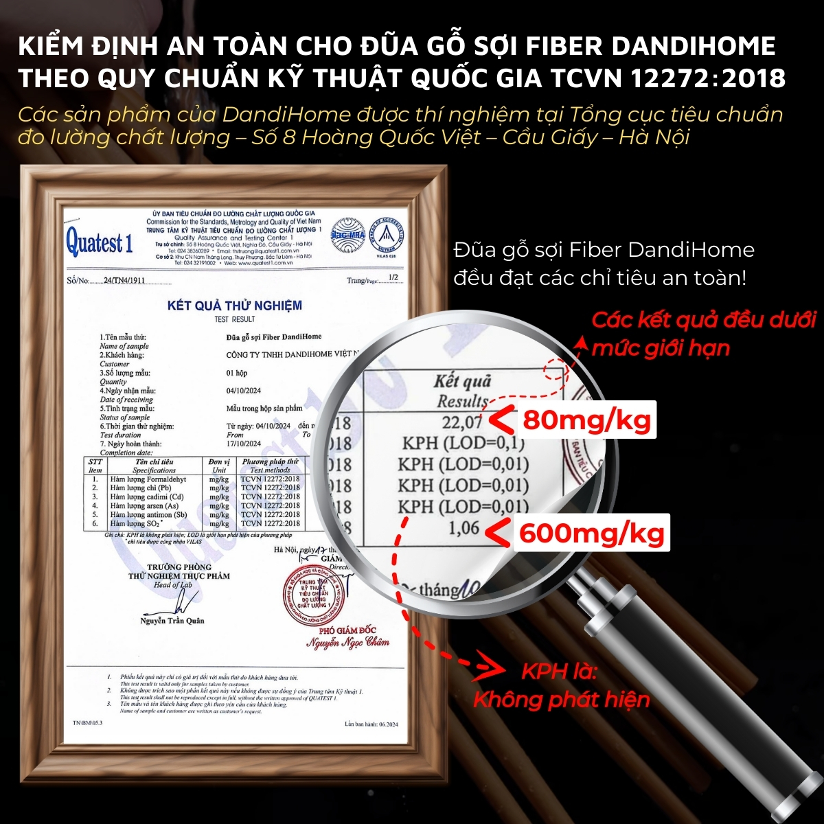 Đũa gỗ fiber mật độ cao DandiHome dùng được trong máy rửa bát - Bảo hành 3 năm