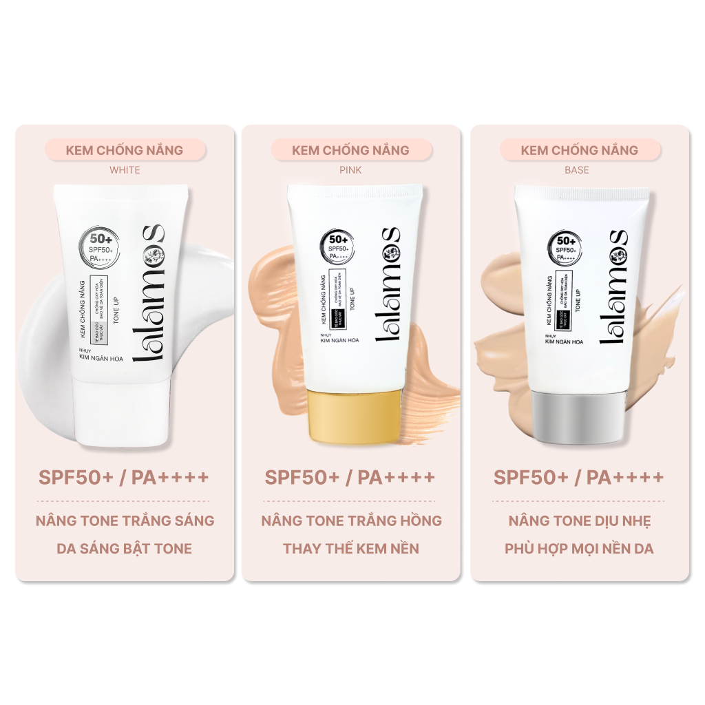 Kem Chống Nắng Lalamos Nhụy Kim Ngân Hoa White Tone-Up SPF 50+ PA++++ 50ml