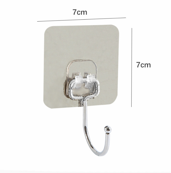 Móc dán tường INOX 304, miếng dán tráng bạc siêu dính, chịu lực loại tốt GD598-MDMoc-INOX