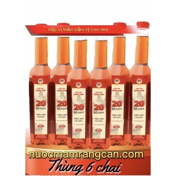 Nước mắm nước ngon truyền thống 20 ĐỘ ĐẠM-thùng 6 chai 450ml