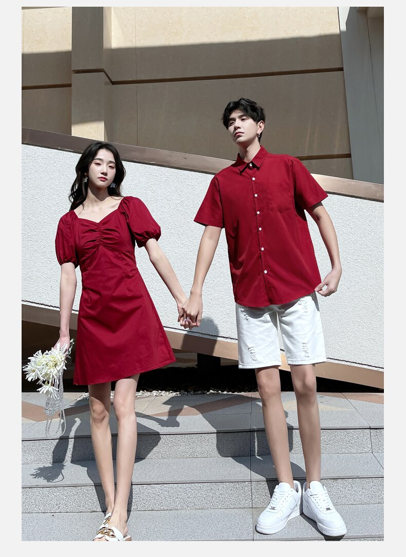 Set đồ đôi nam nữ áo váy mới Couple Tina 1 - AV003