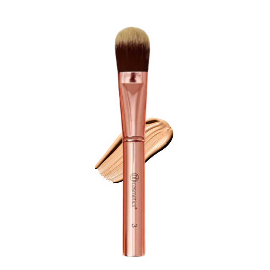 Cọ Tán Kem Nền Dẹp BH Cosmetics Meta Rose 3