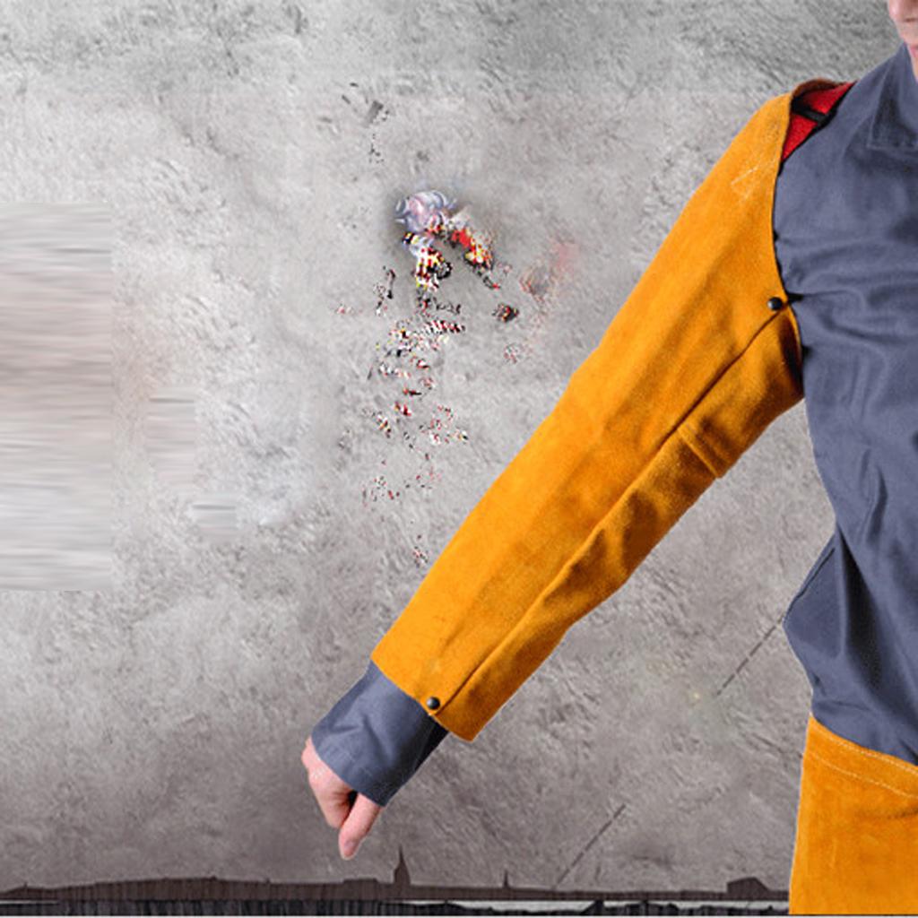 1 Pair Welding Protective Sleeves With Shoulder Extension Heat Resistant