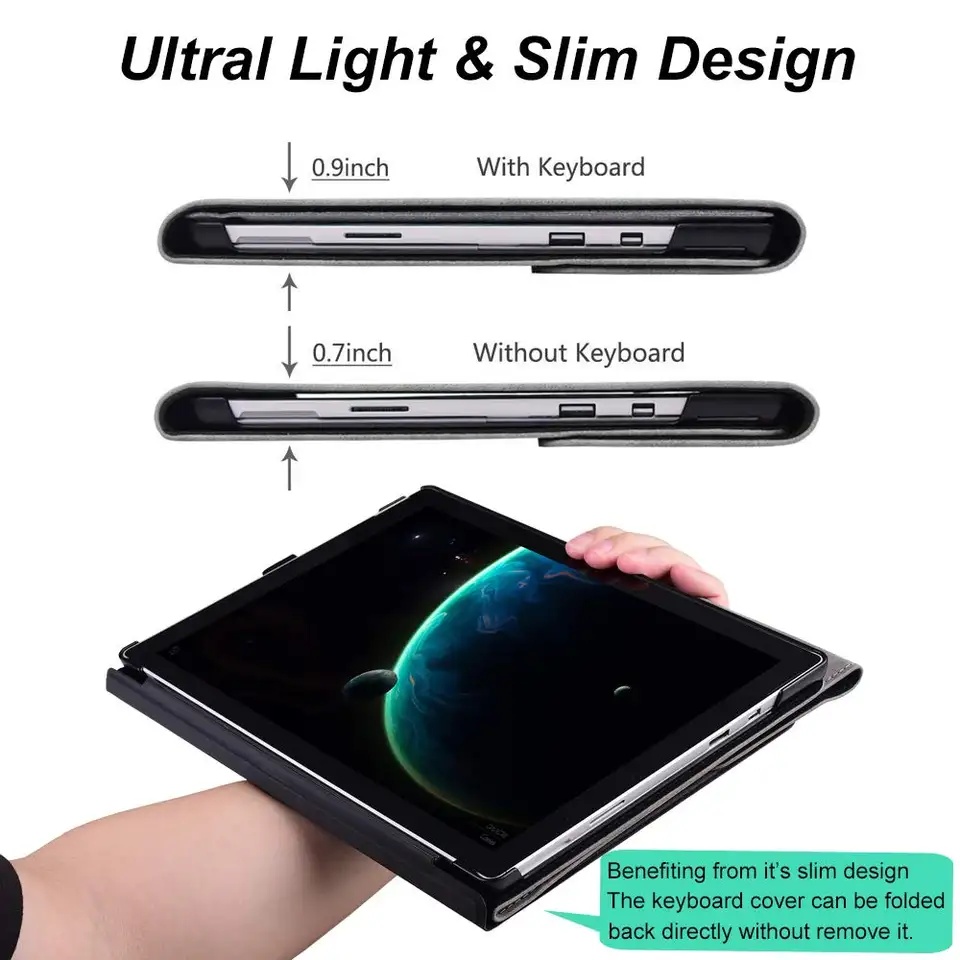 Bao Da Microsoft Surface Pro 9 JRC Ốp TPU Mềm, Vỏ Ngoài PU - Hàng nhập khẩu