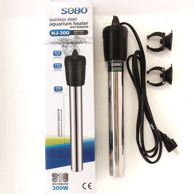 Cây Sưởi Inox an toàn SOBO HJ-300W cho hồ cá 