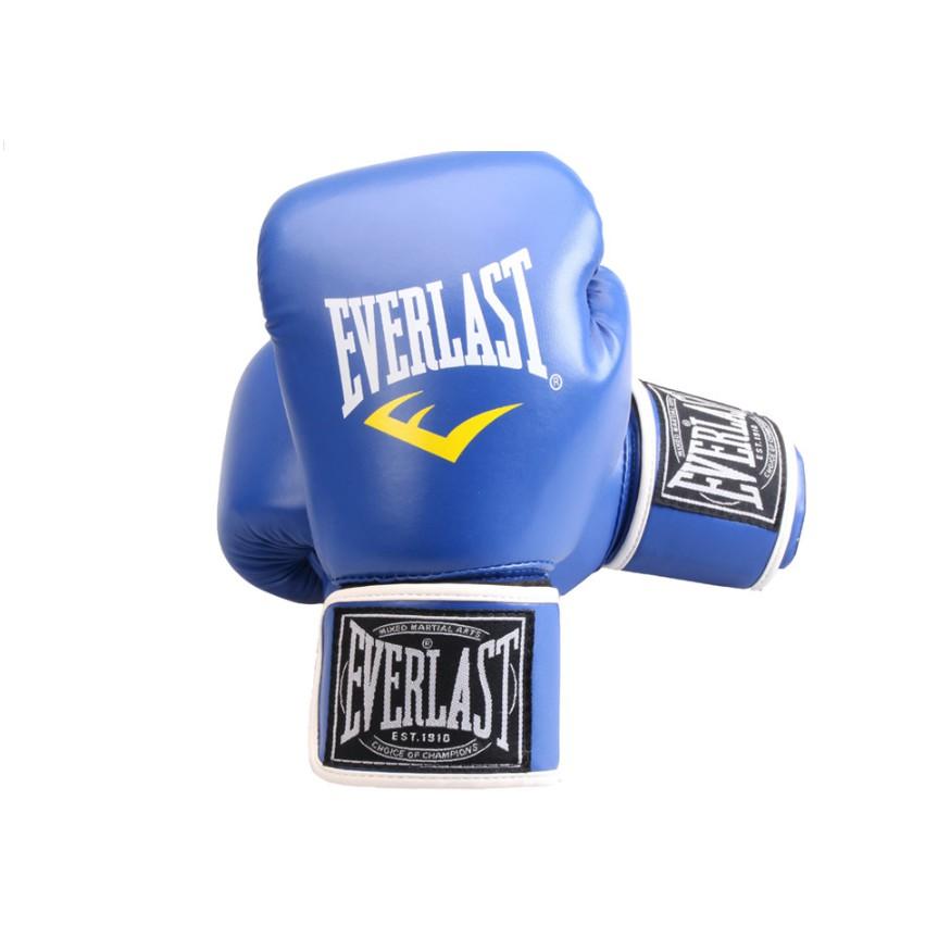 Găng tay boxing đấm bốc EVERLAST - Màu Xanh