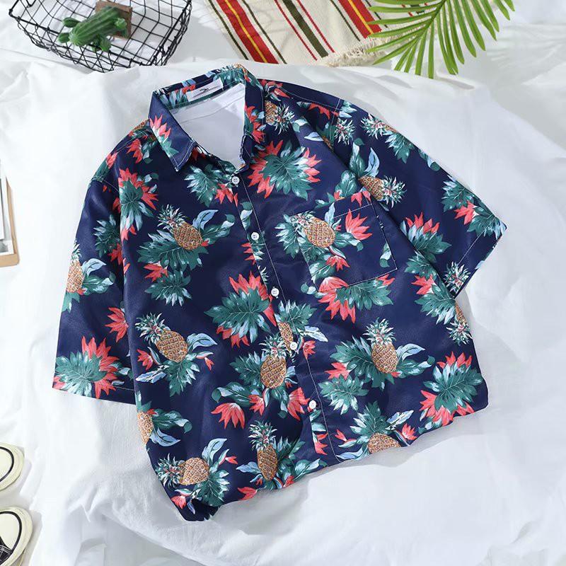 Áo Sơ Mi Nam Ngắn Tay In Họa Tiết Thời Trang
