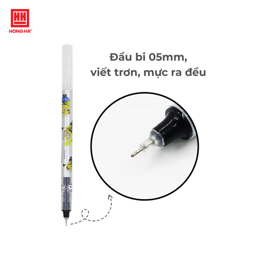 Bút gel Minions - HH - 210 (Xanh, đen, tím) (0.5mm) - 2760