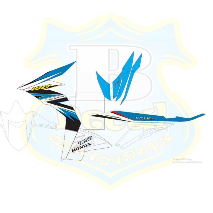 Tem rời dành cho winner 150 R trắng xanh