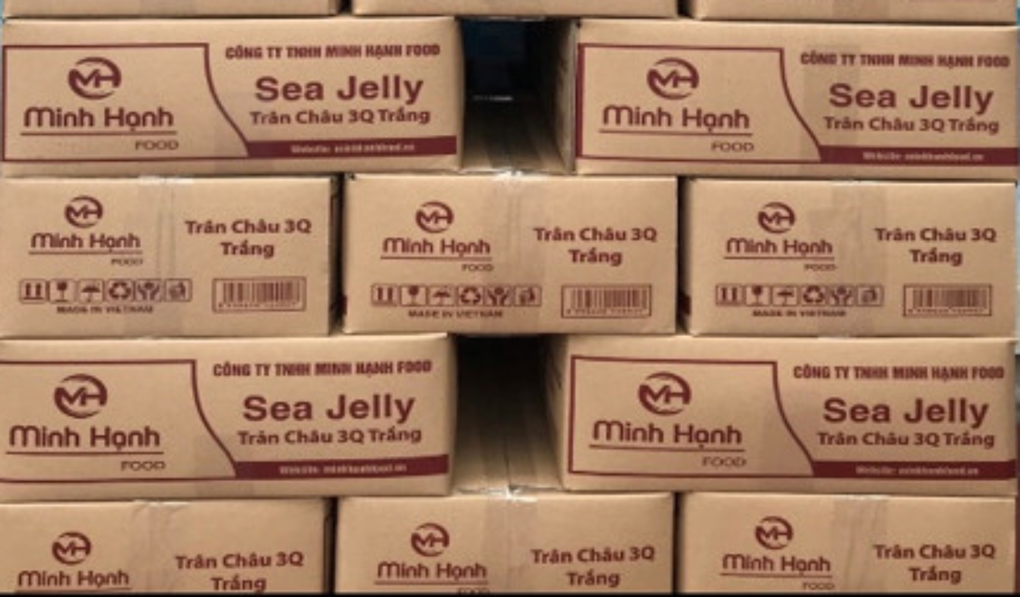 Combo 2 gói Trân Châu Trắng 3Q Sea Jelly 2 kg/Thạch Ngọc Trai 3Q Sea Jelly (ngon, dai giòn sần sật - dùng trực tiếp mà không cần nấu hay chế biến khác)