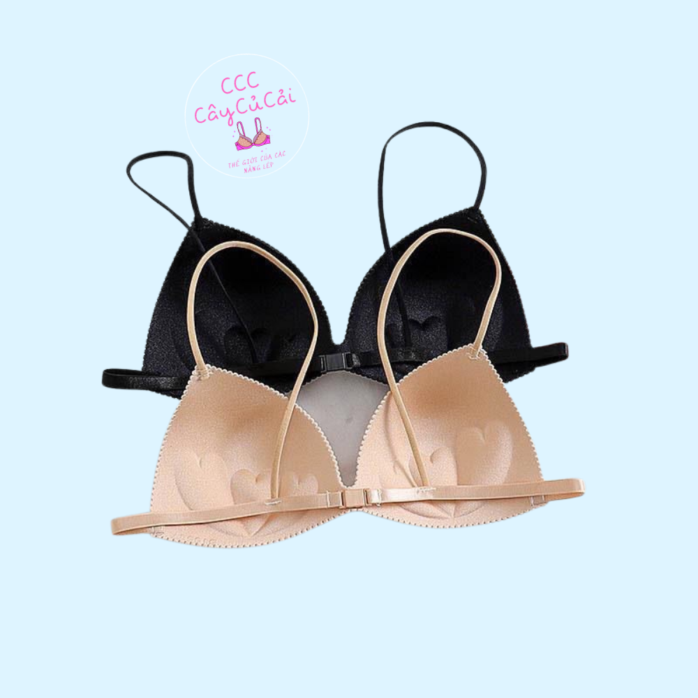 Áo bra nữ 2 dây, áo ngực su danh mảnh cài sau đệm mút mỏng CCC031