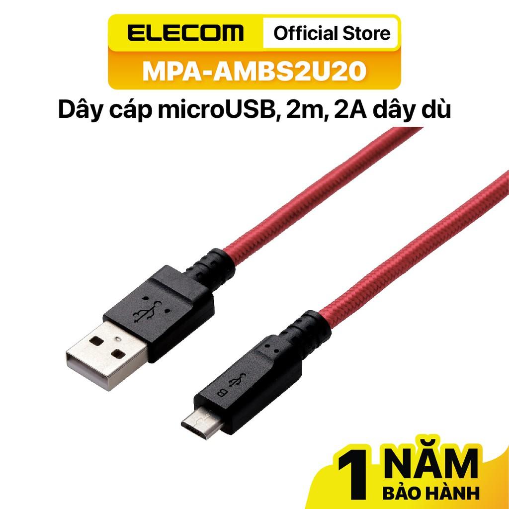 DÂY CÁP MICRO USB ELECOM MPA-AMBS2U12 MPA-AMBS2U20 - HÀNG CHÍNH HÃNG