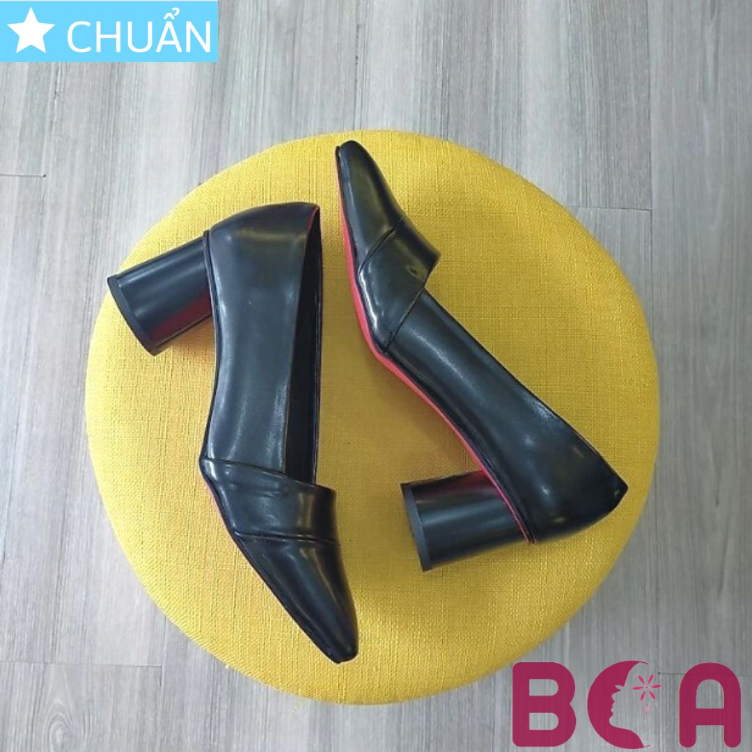 Giày cao gót nữ màu đen 5p RO303 ROSATA tại BCASHOP thanh lịch và êm ái theo phong cách basic cho cô nàng công sở
