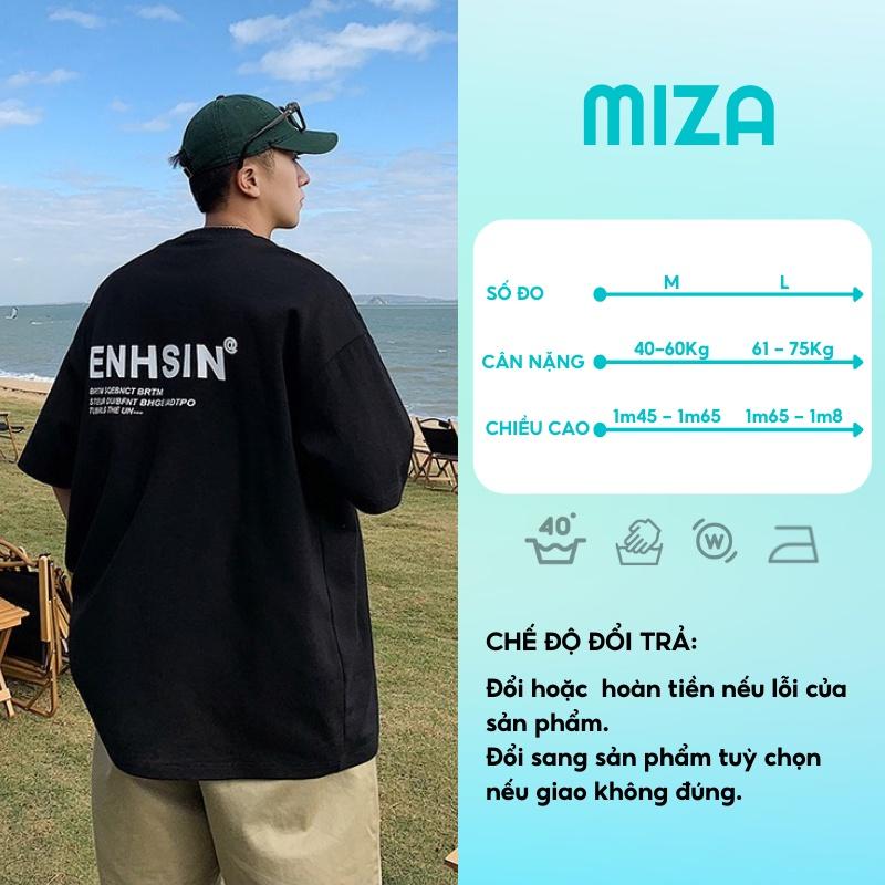 Áo phông nam nữ unisex tay lỡ sweater thun form rộng teen cổ tròn oversize cotton giá rẻ basic đen trắng ulzzang ENHSIN
