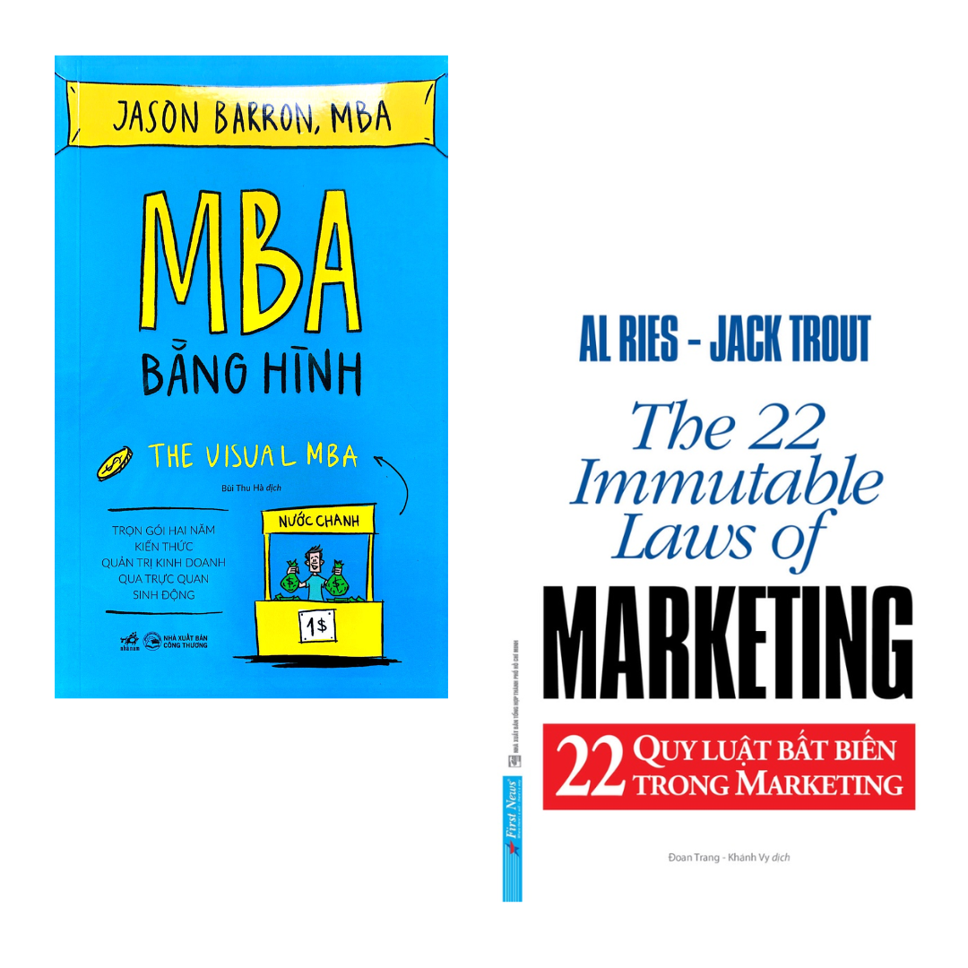 Combo 2 Cuốn Sách Kinh Doanh- Marketing Hay- MBA Bằng Hình+ 22 Quy Luật Bất Biến Trong Marketing