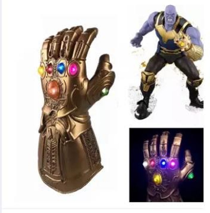 Đồ chơi găng tay thanos loại mềm cao cấp có đèn và nhạc