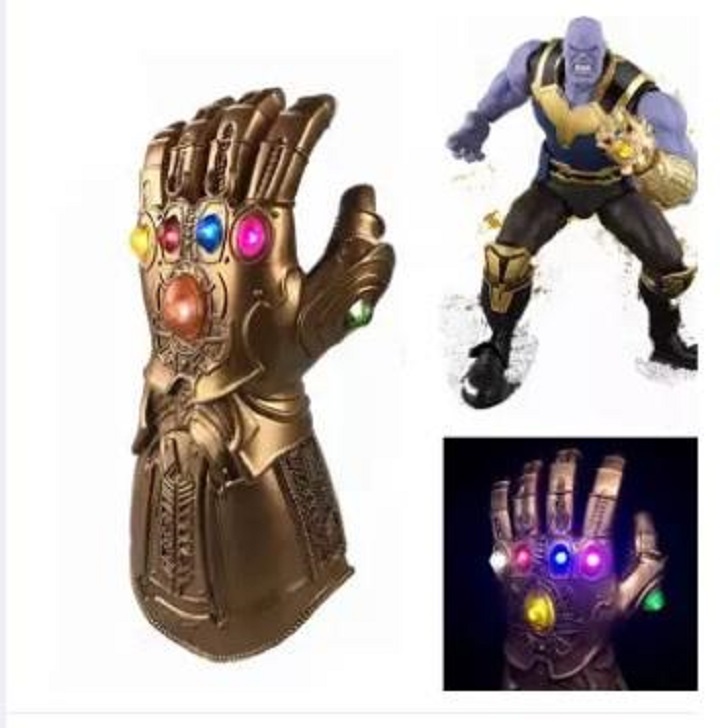 Đồ chơi găng tay thanos loại mềm cao cấp có đèn và nhạc (KÈM PIN)