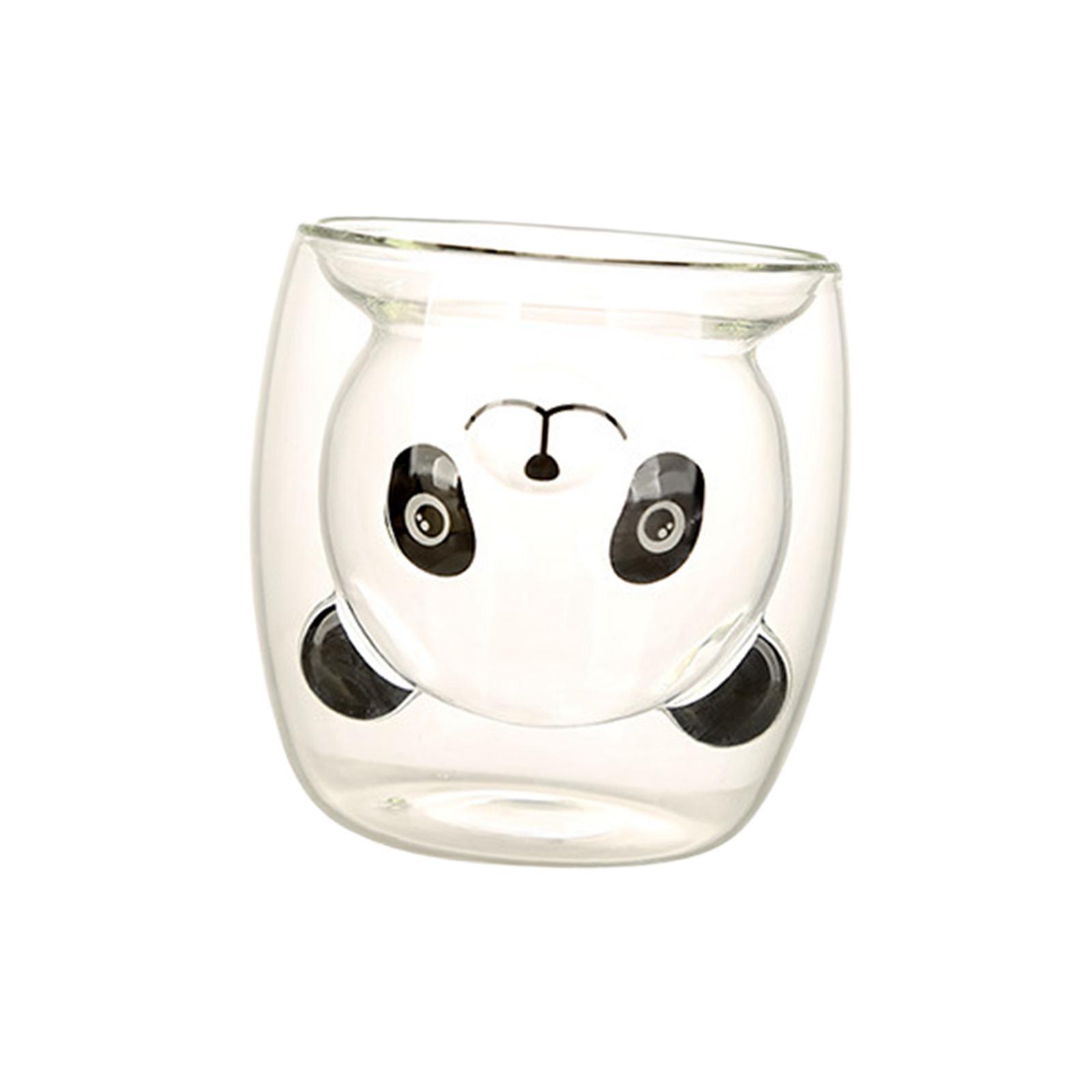 Double Wall Insulated Coffee Mug Cute Cartoon Panda for Kitchen Home Party