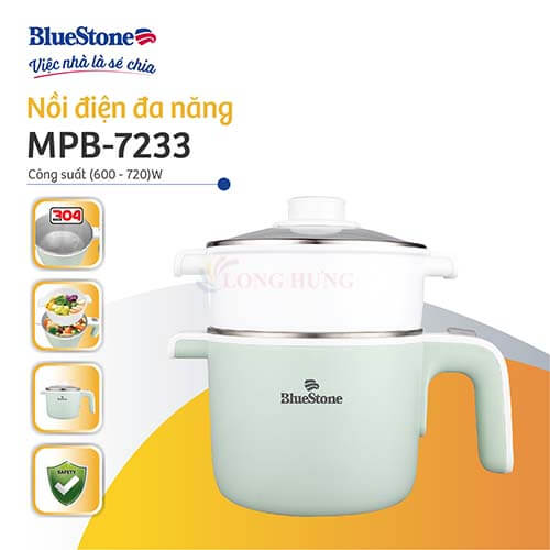 Nồi điện đa năng Bluestone 1.2 lít MPB-7233 - Hàng chính hãng