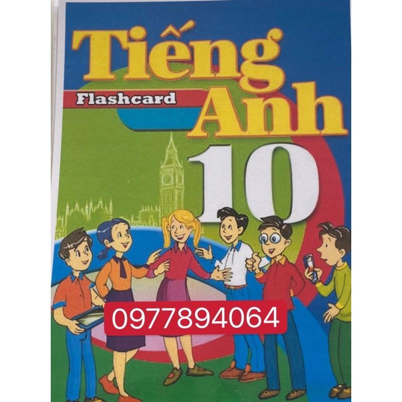 Flashcards Tiếng Anh Lớp 10-chương trình Tiếng Anh mới nhất ( Thẻ 2 mặt -ép plastics)