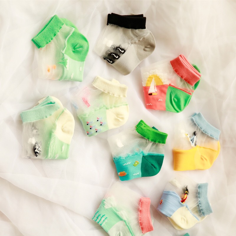 Set 5 Đôi Tất Vớ Nữ Mặt Lưới Xinh Xắn, thoáng chân