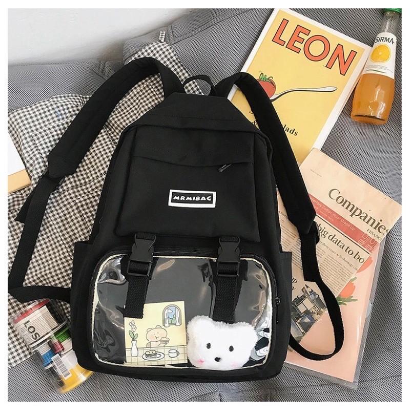 Balo Thời Trang Nam Nữ AMIBAG PHỐI TÚI TRONG BALO THỜI TRANG NAM NỮ TO Ulzzang