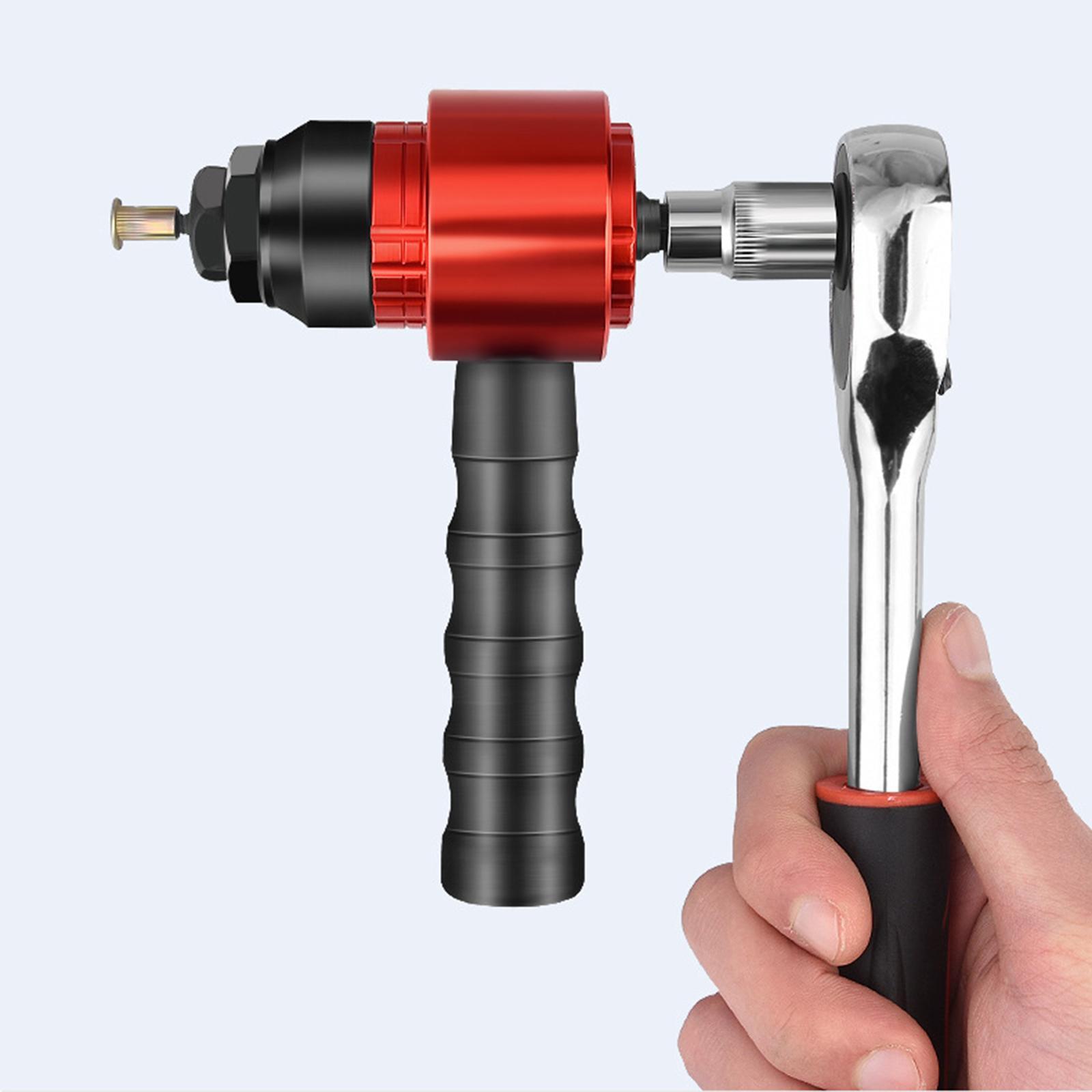 Cordless Drill Electric Rivet Nut Gun Adapter Power Tools M3 M4 M5 M6 M8 Non-Slip Handle Compact Professional for Home Carpenter Outdoor