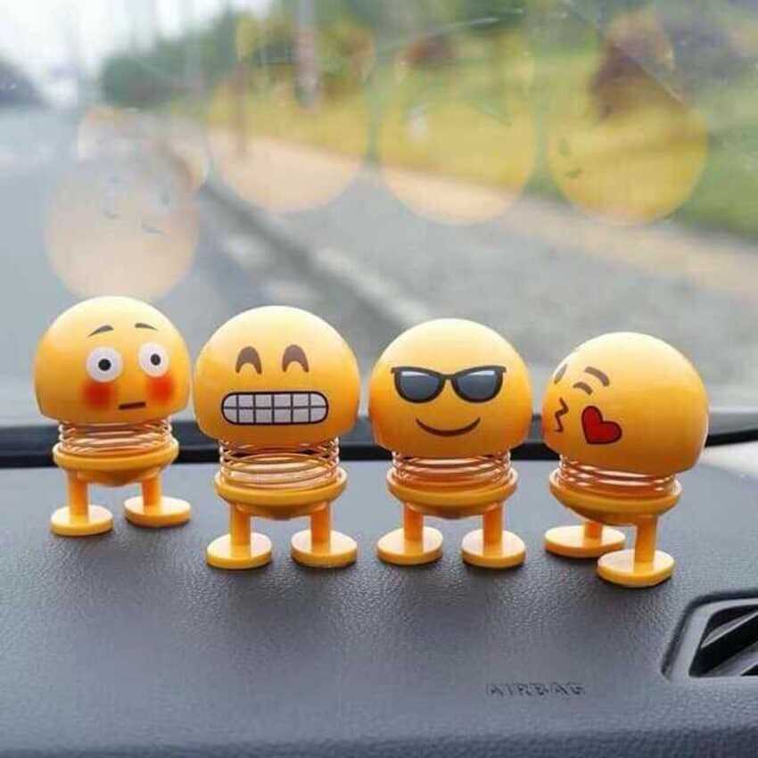 Combo 10 Thú Nhún Lò Xo Emoji Trang Trí - 10 Mẫu Ngẫu Nhiên Khác Nhau