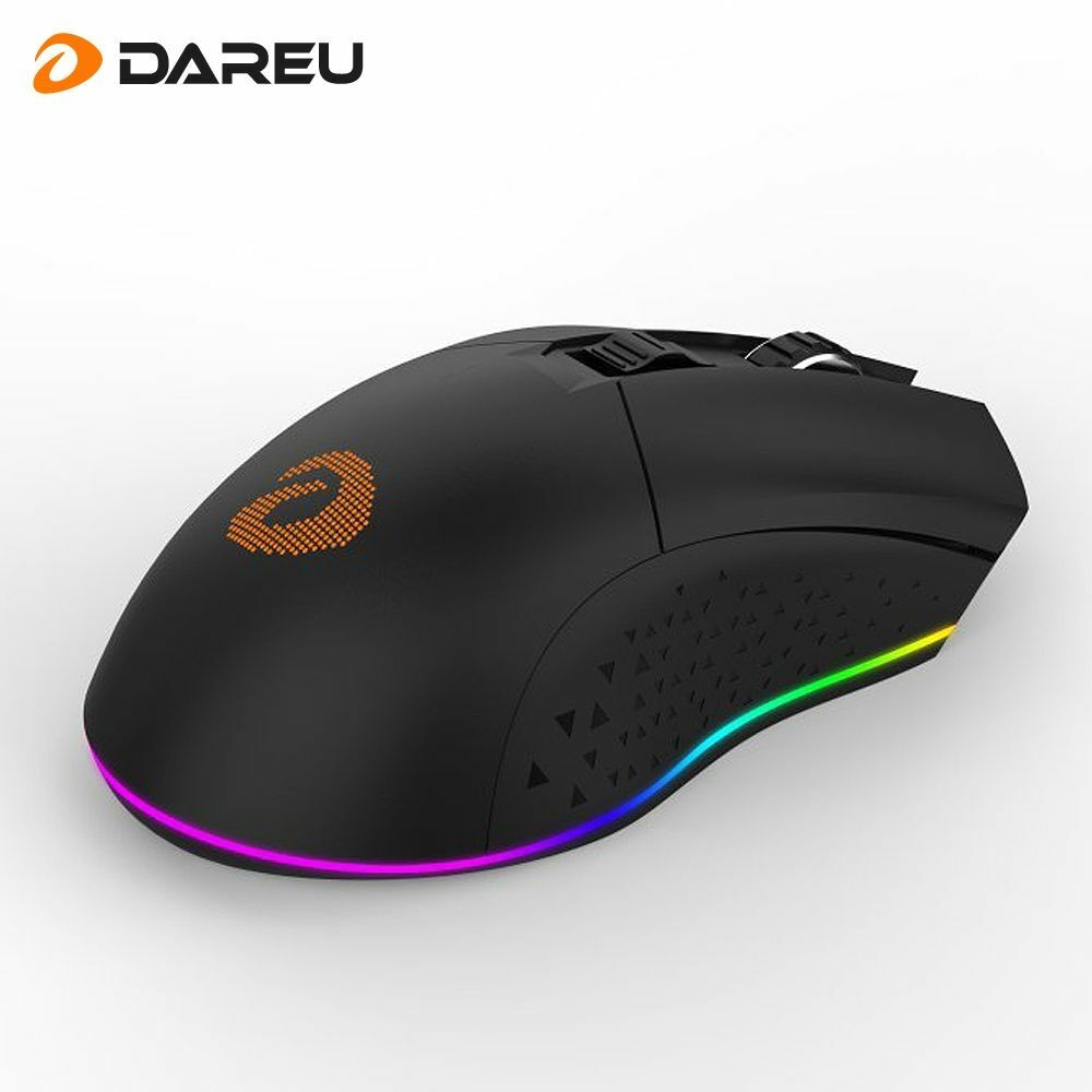 Chuột DareU EM901 RGB Wireless Black - Hàng chính hãng