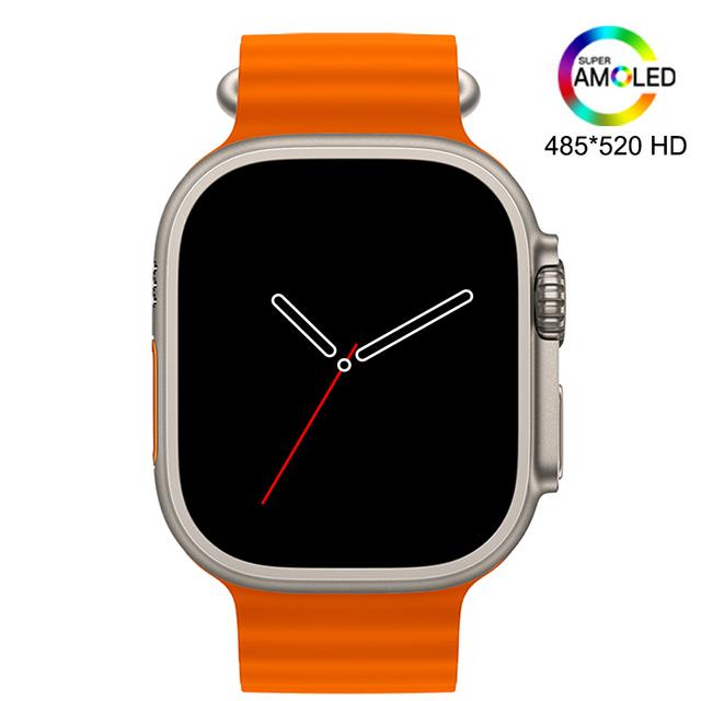 2023 Mới HK8 Pro Max Ultra Smart Watch Series 8 49mm 2,12 inch Cao RTAE AMOLED Màn hình NFC Compass Iwo Smartwatch