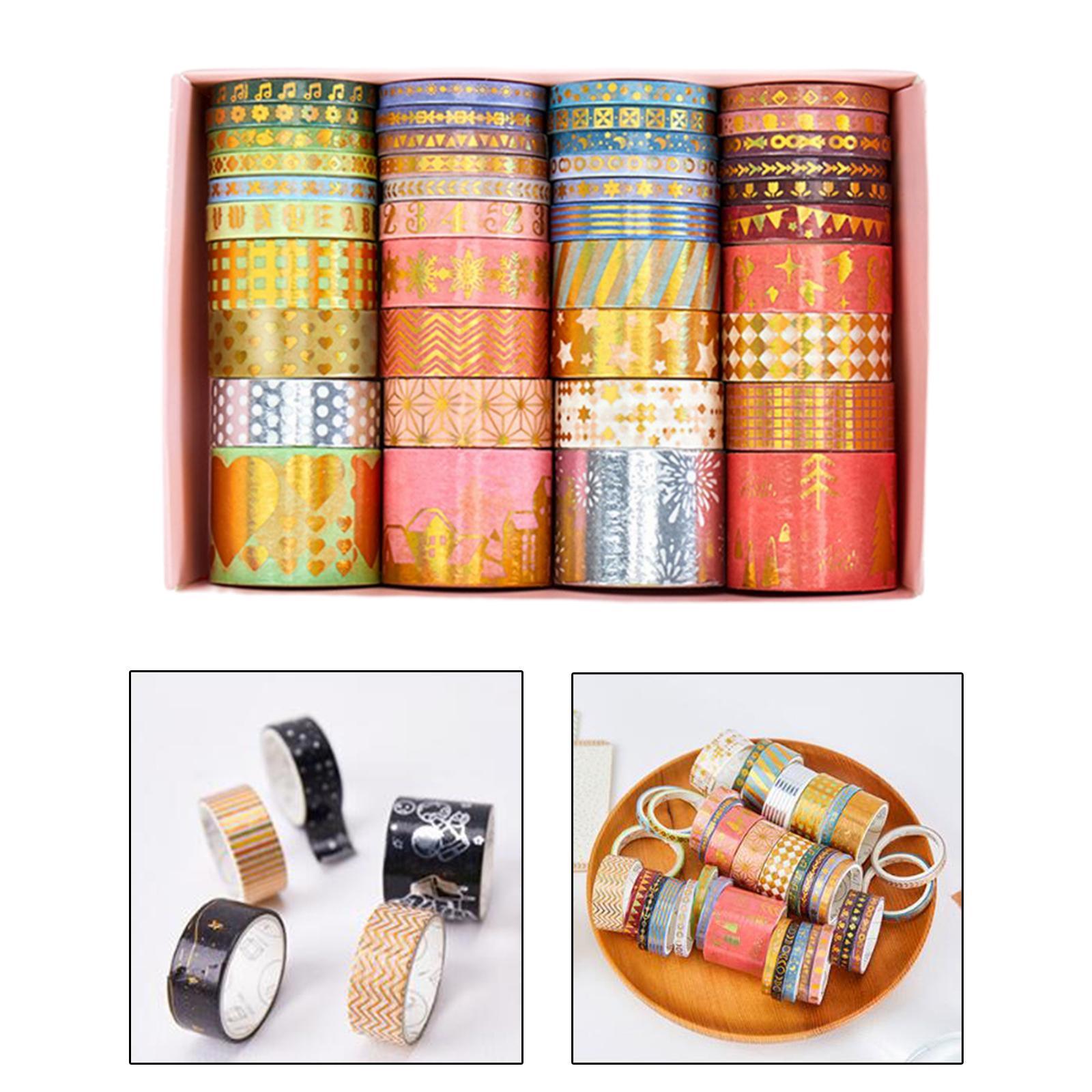 40 Rolls Washi Tape Hot Stamping for Planners Gift Wrapping Craft Supplies