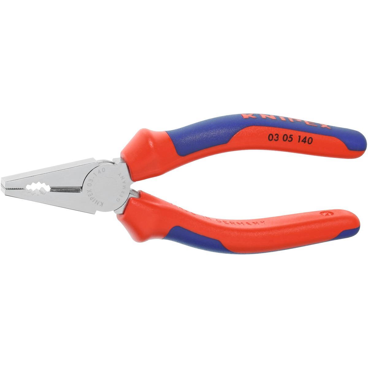 KỀM ĐA NĂNG KNIPEX MẠ CHROME VỚI TAY CẦM CÓ GỜ 140MM 03 05 140