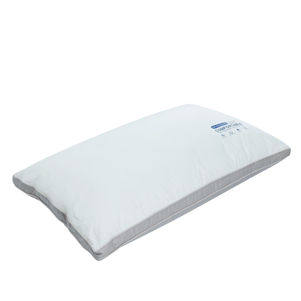 Gối khách sạn 5 sao, ruột gối đầu lông vũ nhân tạo microfiber Hotel Pillow NIN House 48x74cm cao cấp