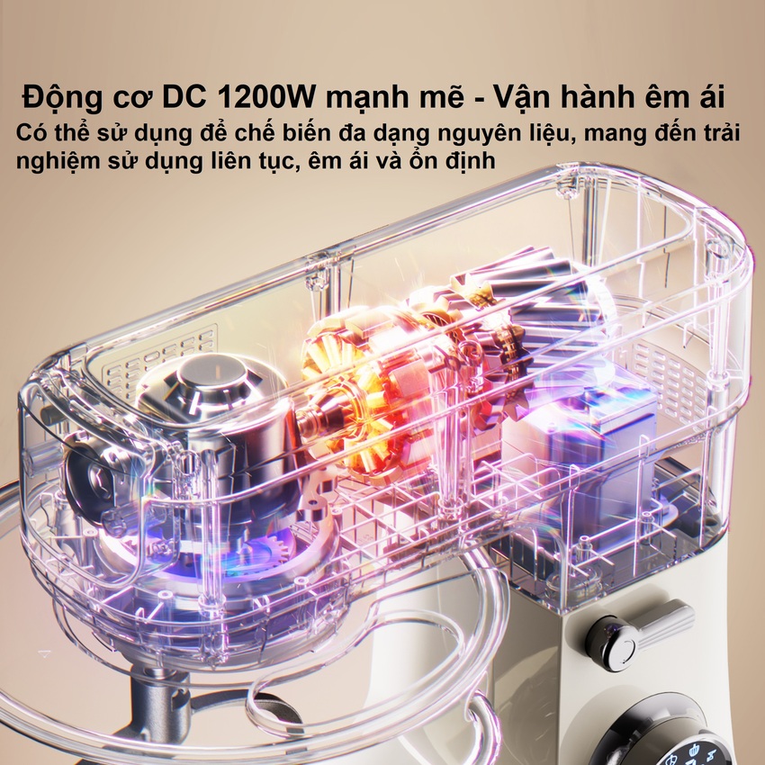 Máy trộn bột, nhồi xúc xích 6 trong 1. Thương hiệu Mỹ cao cấp Biolomix - BM606EG. HÀNG CHÍNH HÃNG
