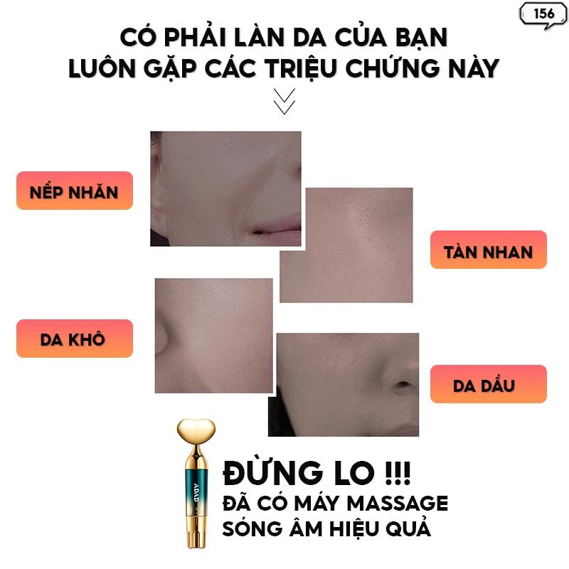Hàng Sẵn - Cây Lăn Massage Mặt Có Chế Độ Rung Kèm Nhiều Đầu Matxa Thư Giãn 156