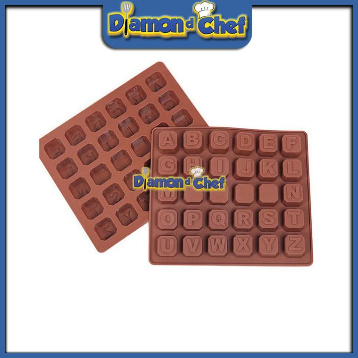 Khuôn Silicon Socola/rau câu/thạch 26 chữ cái nổi