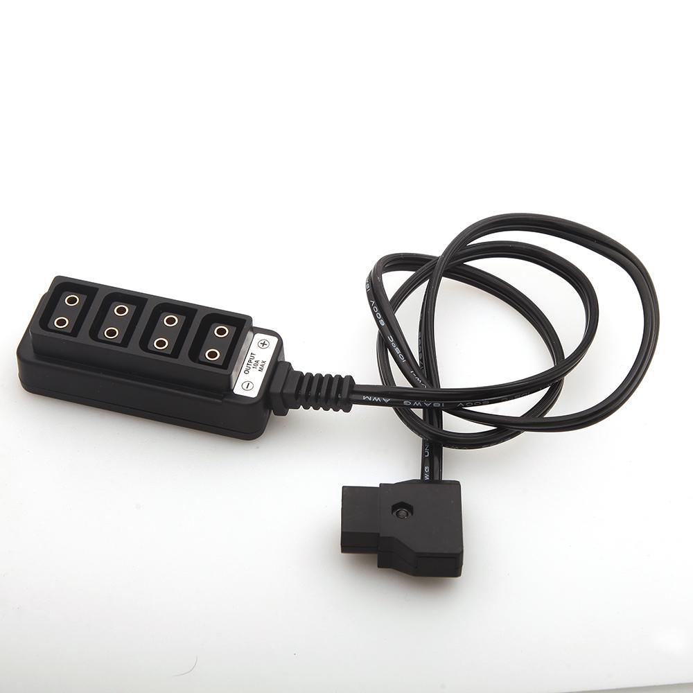 D-Tap Splitter Cable,D-Tap to 4-Port Splitter Cable w/ 4 Male D-Tap Plug