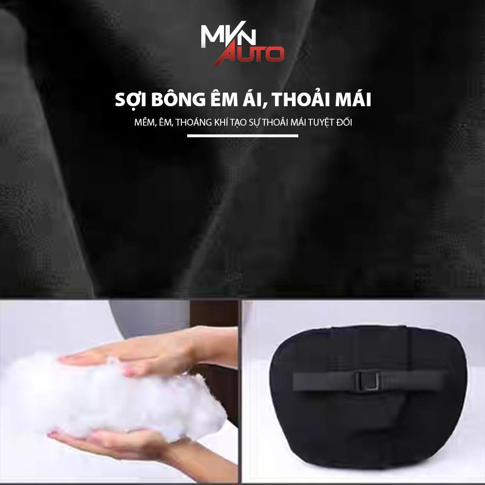 COMBO Gối Tựa Đầu Ô Tô - Tựa Lưng Ô Tô Xe Hơi Da Lộn Maybach Cao Cấp –Mvn Auto–