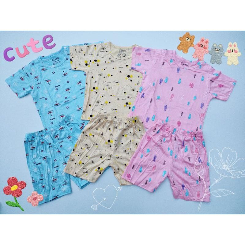 Bộ ngắn tay thun lạnh BEXIU Bé Xíu màu in hoạ tiết mềm mịn mát cho bé trai bé gái từ 5-19kg