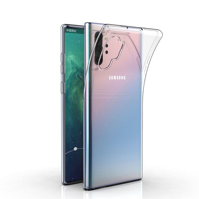 Ốp lưng silicon dẻo trong suốt cho SamSung Galaxy Note 10+ Plus siêu mỏng 0.6mm