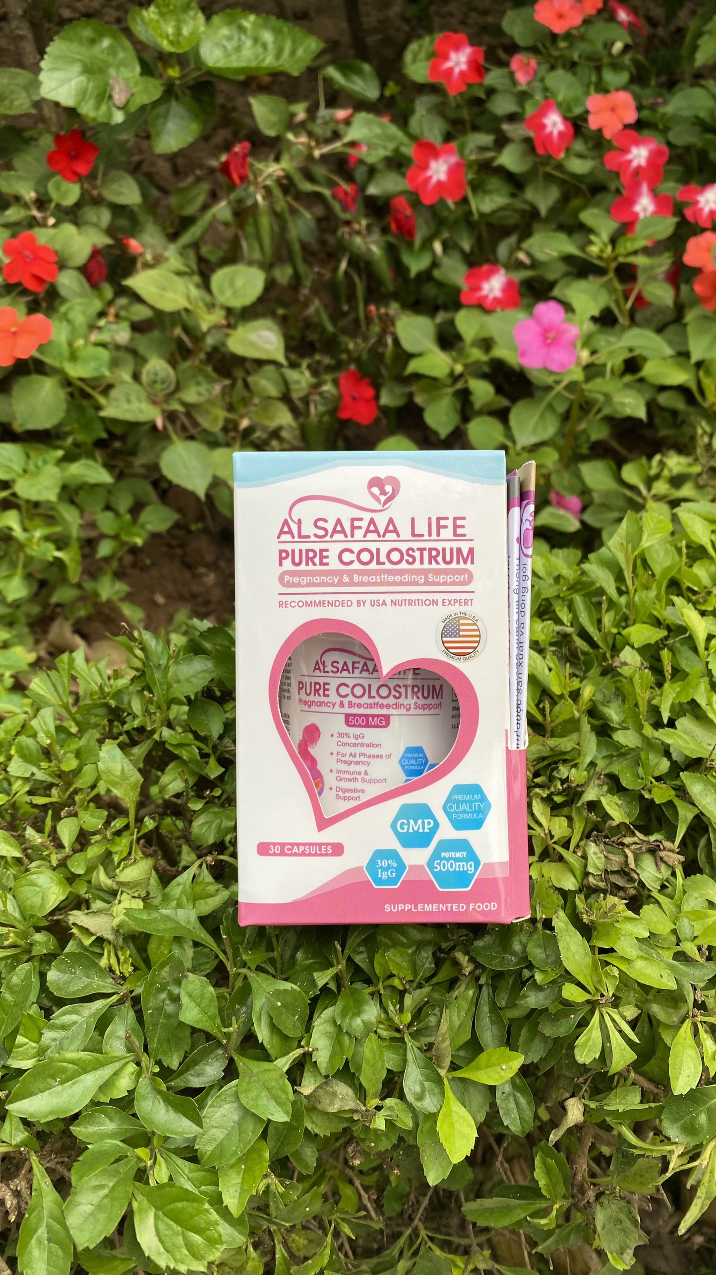 Sữa non nguyên chất al SAFAA life - USA | trước, trong và sau sinh. Pure Colostrum Pregnancy & Breastfeeding Support 500MG