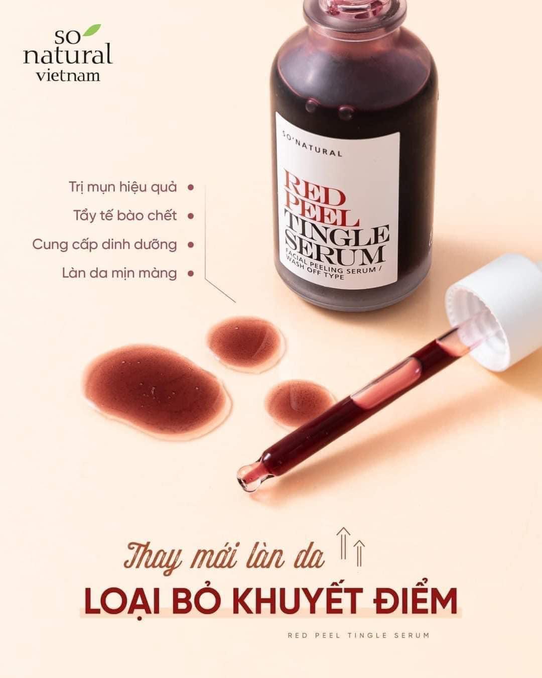 Tinh Chất Thay Da Sinh Học Tẩy Tế Bào Chết da Mặt So’Natural Red Peel Tingle Serum 35ml