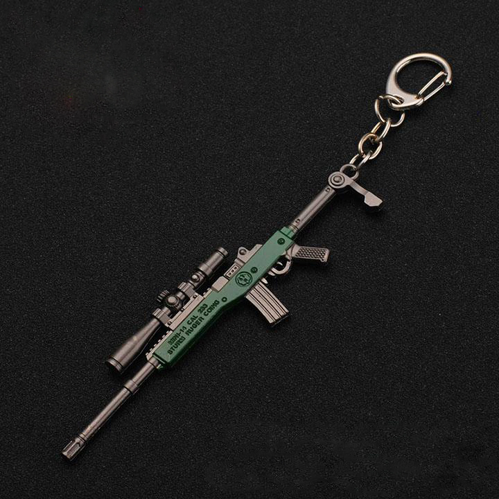 Móc khóa mô hình trong Game PUBG mẫu mini14 xanh lá