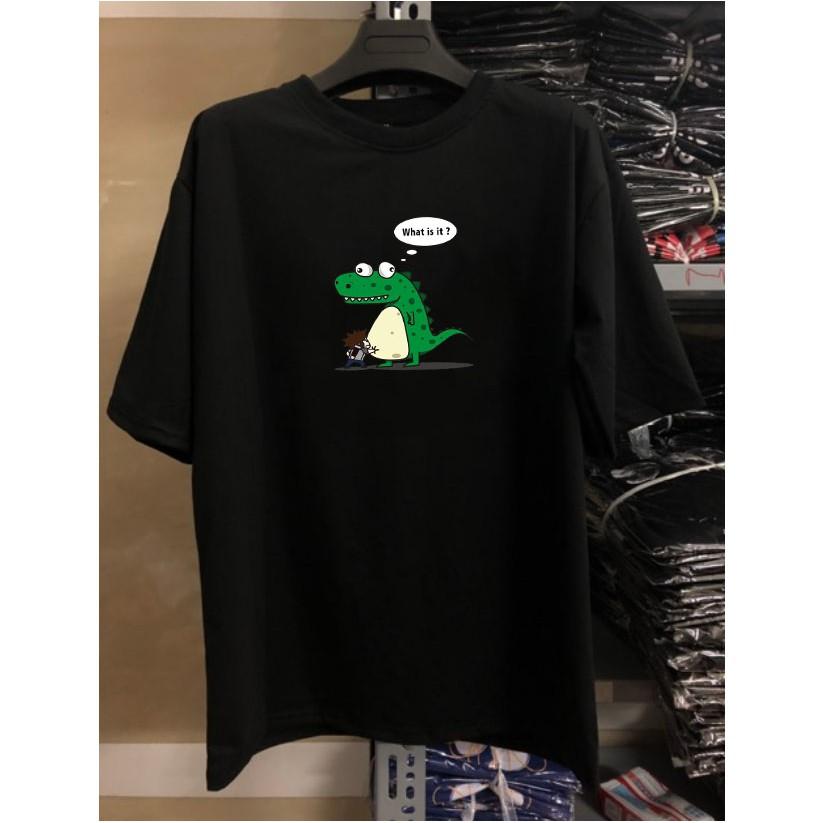 Áo thun tay lỡ khủng long đáng yêu unisex