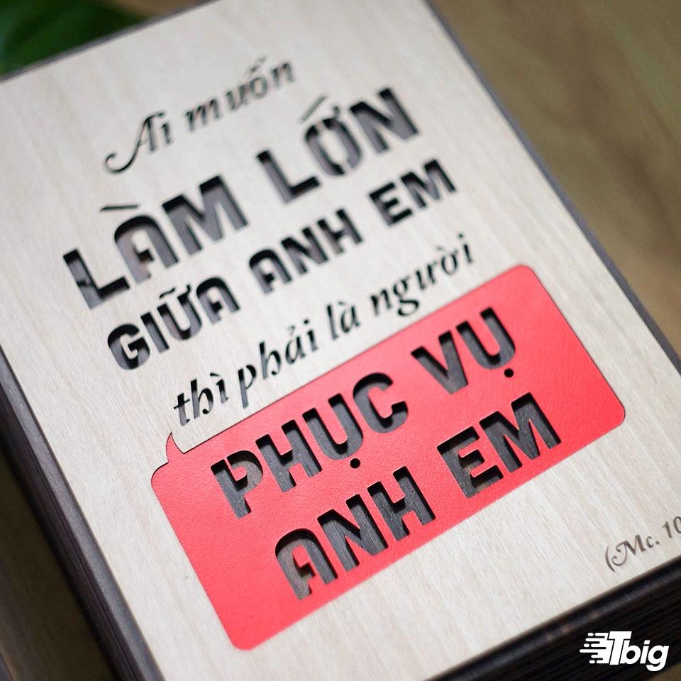 Tranh công giáo TBIG-CG001: Ai muốn làm lớn giữa anh em thì phải là người phục vụ anh em 20x27cm