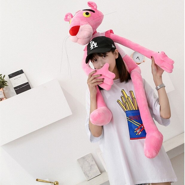 Gấu bông báo hồng Pink Panther – Quà tặng thú nhồi bông siêu dễ thương – Size 120 cm – Gối ôm cho bé ngủ ngon