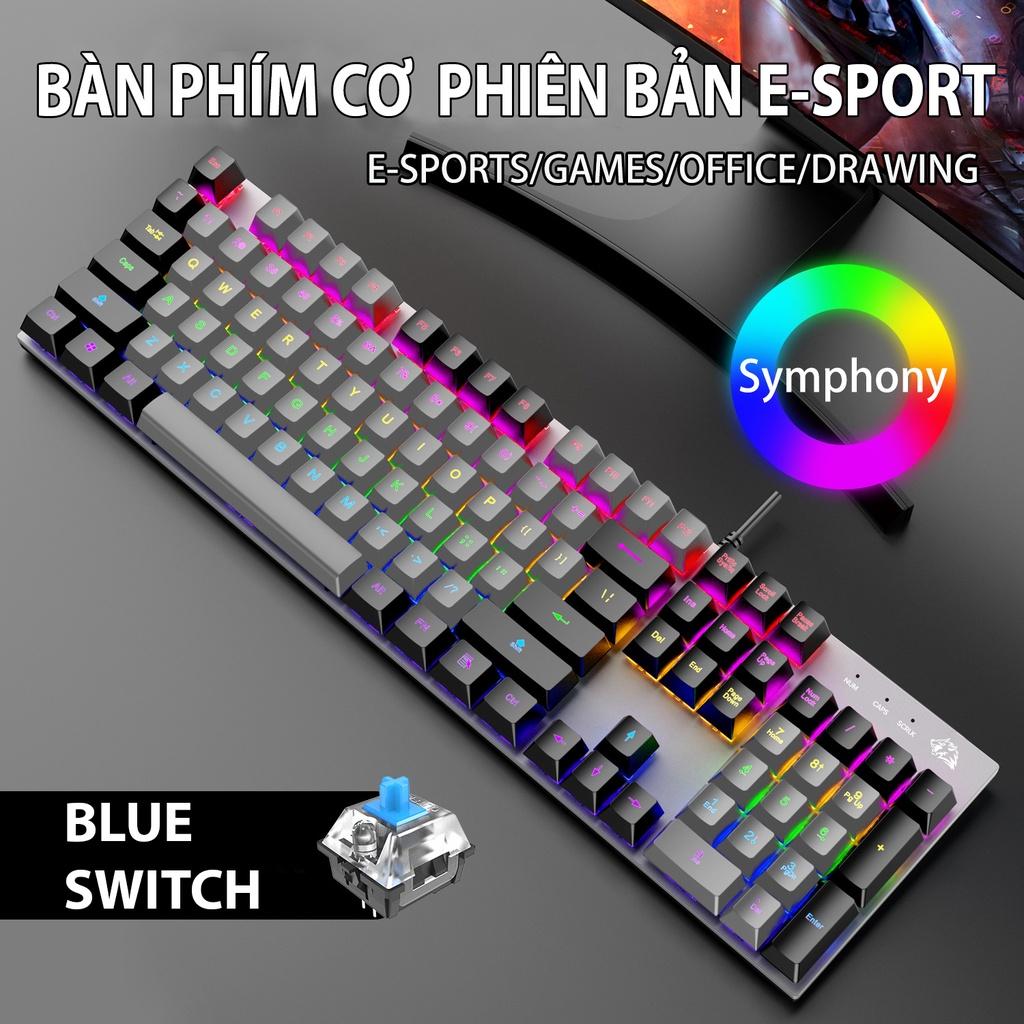 Bàn phím cơ Coputa bàn phím máy tính laptop Gaming có dây Full LED K1