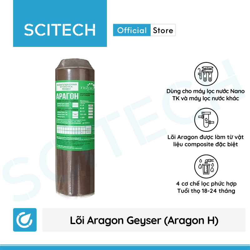 Bộ lõi số 1,2,3 máy lọc nước Nano Geyser TK - Hàng chính hãng