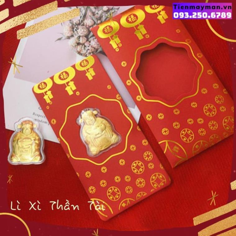 Lì Xì Thần Tài - Bao Lì Xì Tết Nguyên Đán Ngày Vía Thần Tài Mạ Vàng - Sung Túc Cả Năm