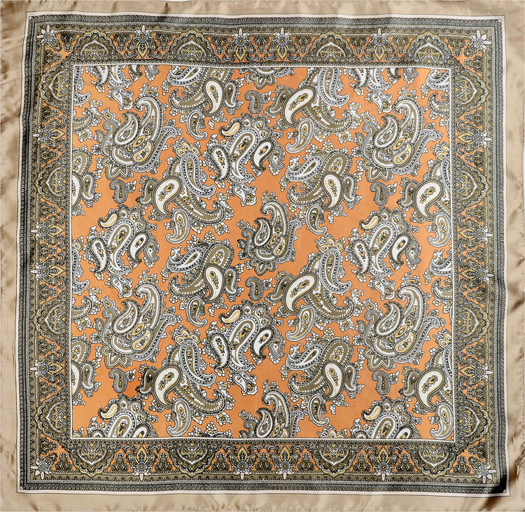 Khăn Bandana EXO Cao Cấp Họa Tiết Thổ Cẩm Chất Lụa Satin - 60x60cm - Mã B007